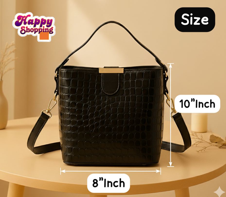 Imported-Look 3-Pocket Bag for Girls