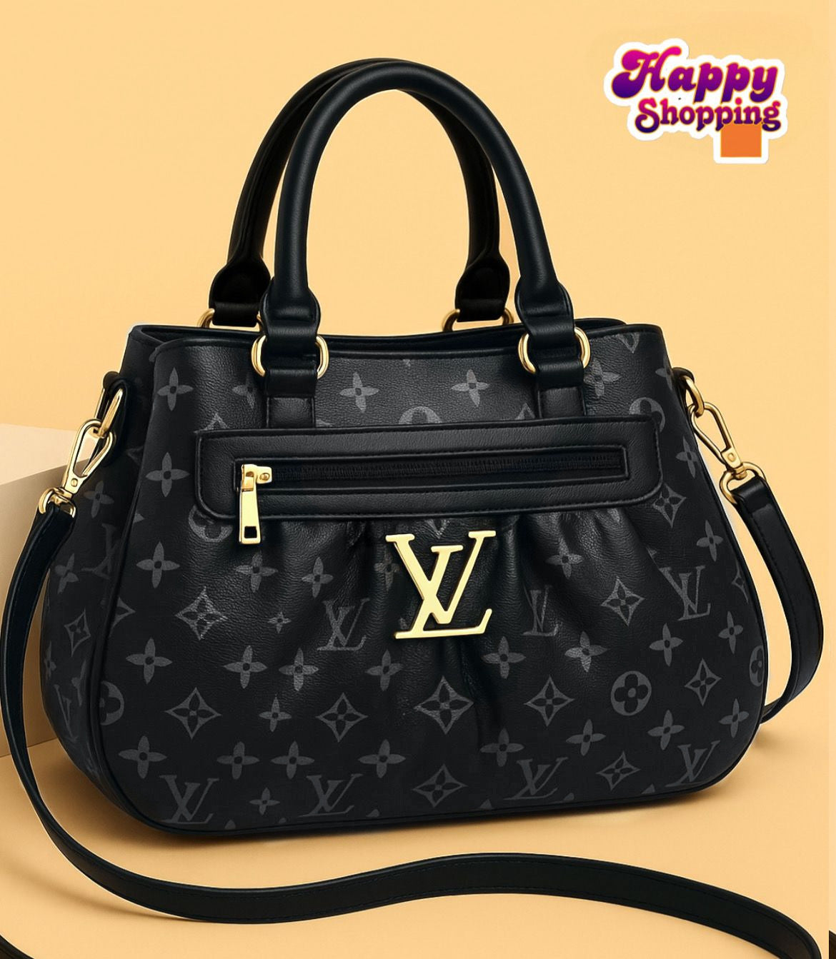 Premium Dark Black Shoulder Bag – Must-Have For Fashion Lovers