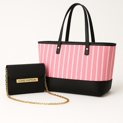 “Luxury 2-Piece Elegant Handbag & Clutch Set”