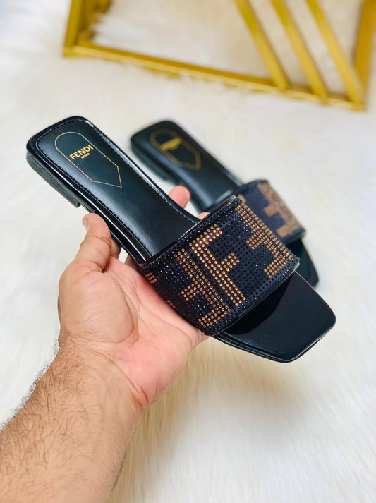 Fendi Stone Slipper