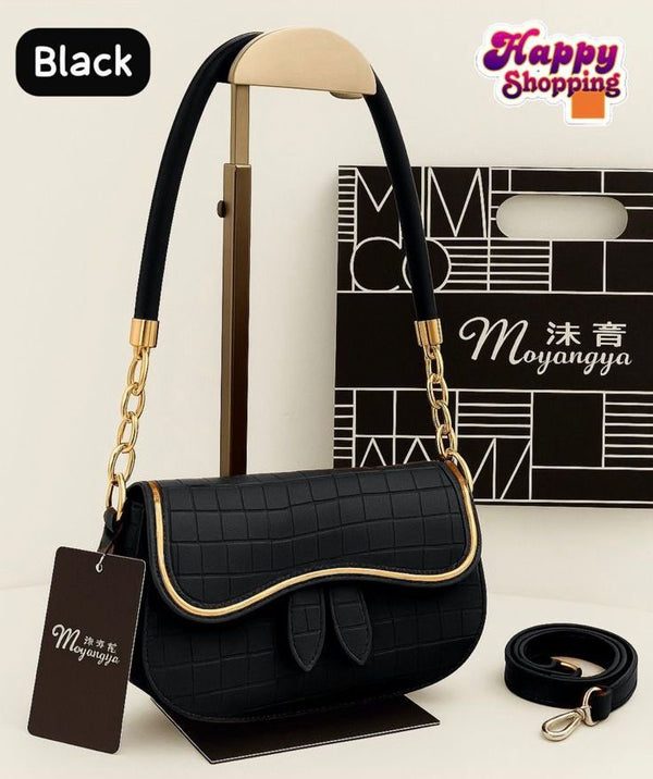 Elegant Crocodile Pattern Crossbody Bag