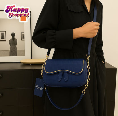 Elegant Crocodile Pattern Crossbody Bag