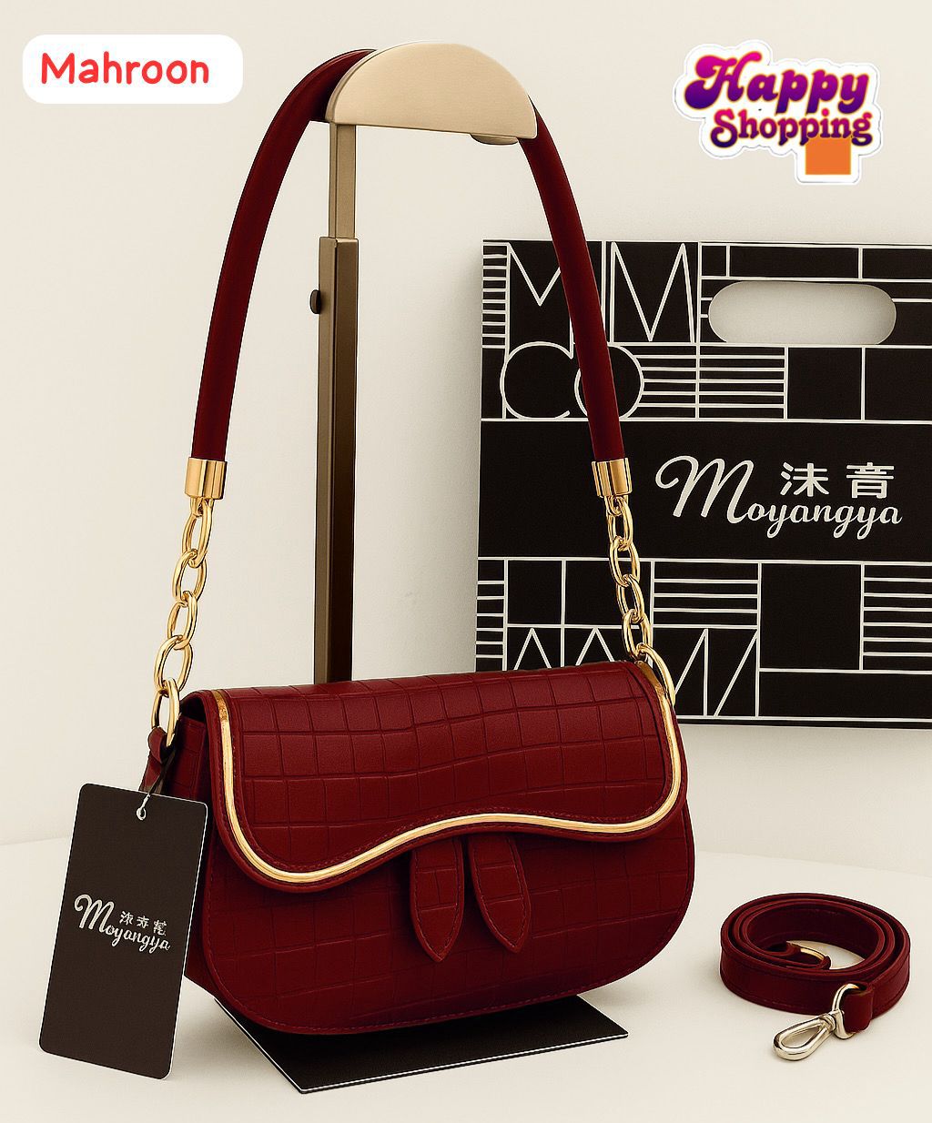 Elegant Crocodile Pattern Crossbody Bag