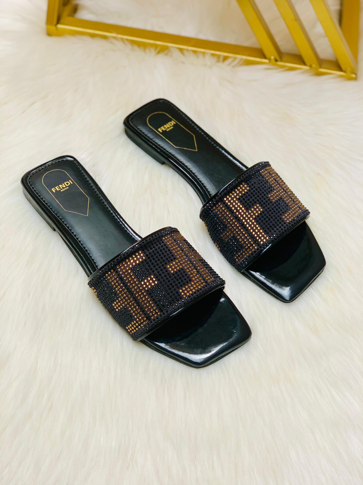 Fendi Stone Slipper