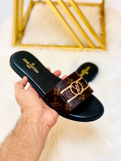 Louis Vuitton LV Lock it Flat Slipper