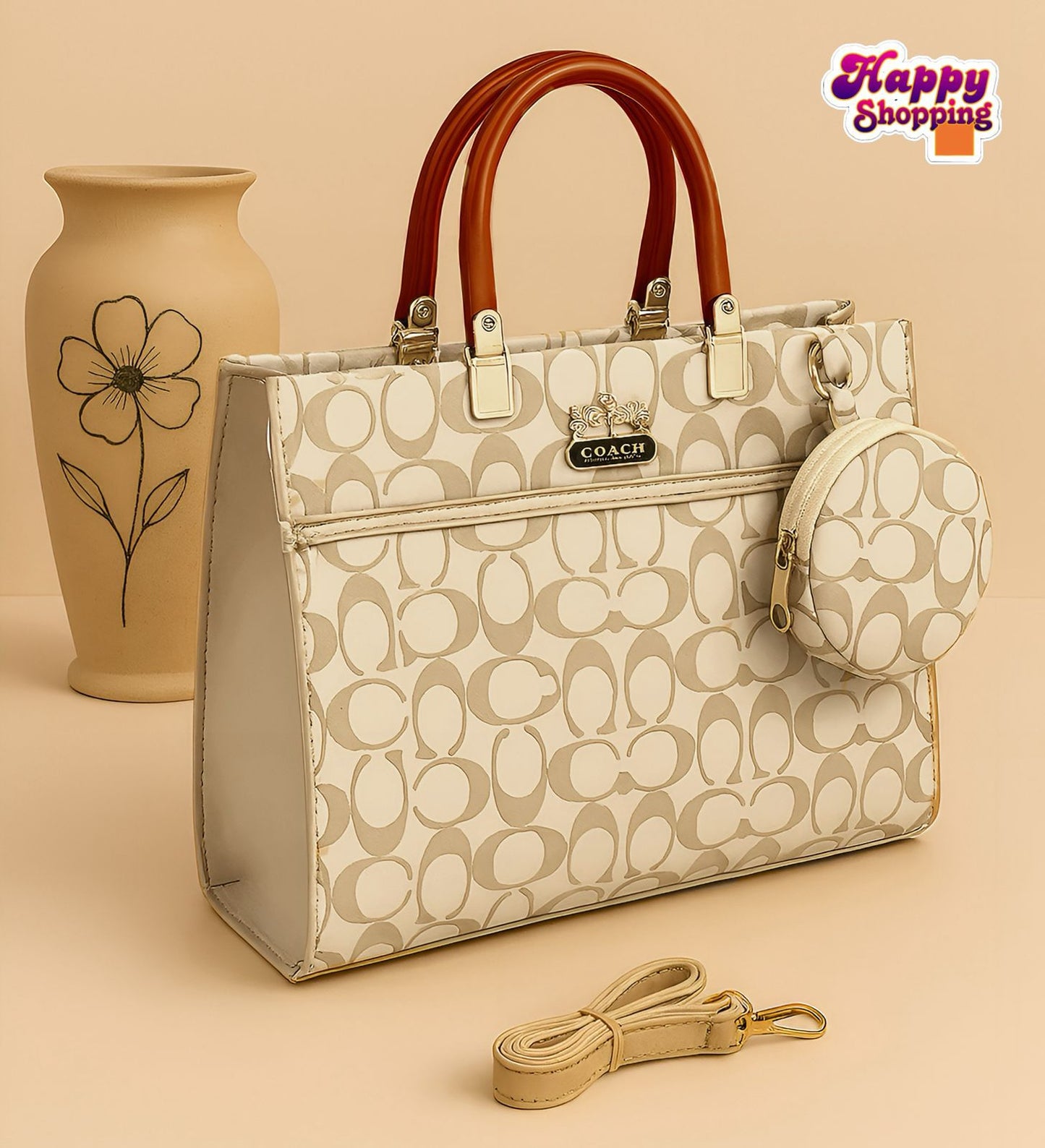 Coach 2-Piece Premium Shoulder Bag – Elegant Design for Girls