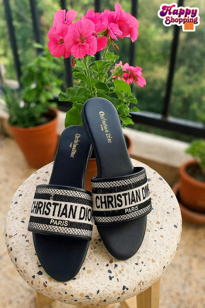 Christian Dior Official Embroidered Slippers