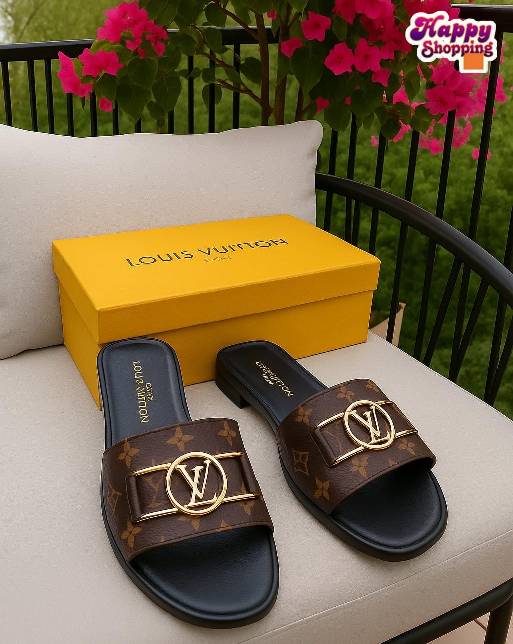Louis Vuitton Luxury Flat Slippers
