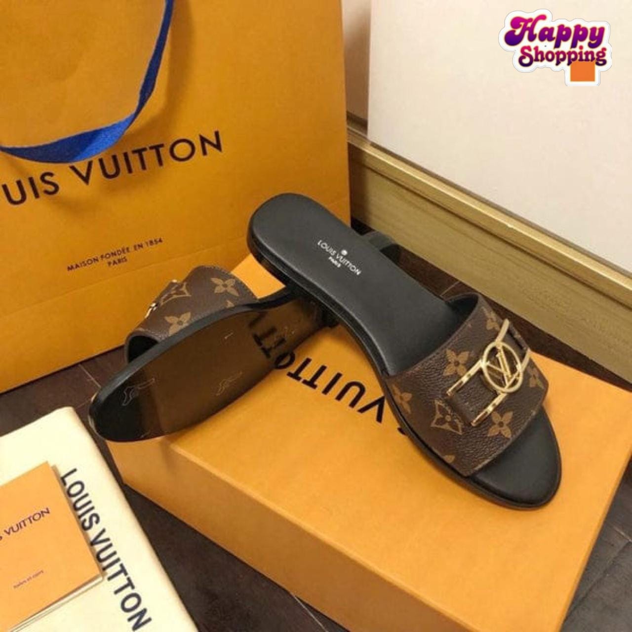 Louis Vuitton Luxury Flat Slippers