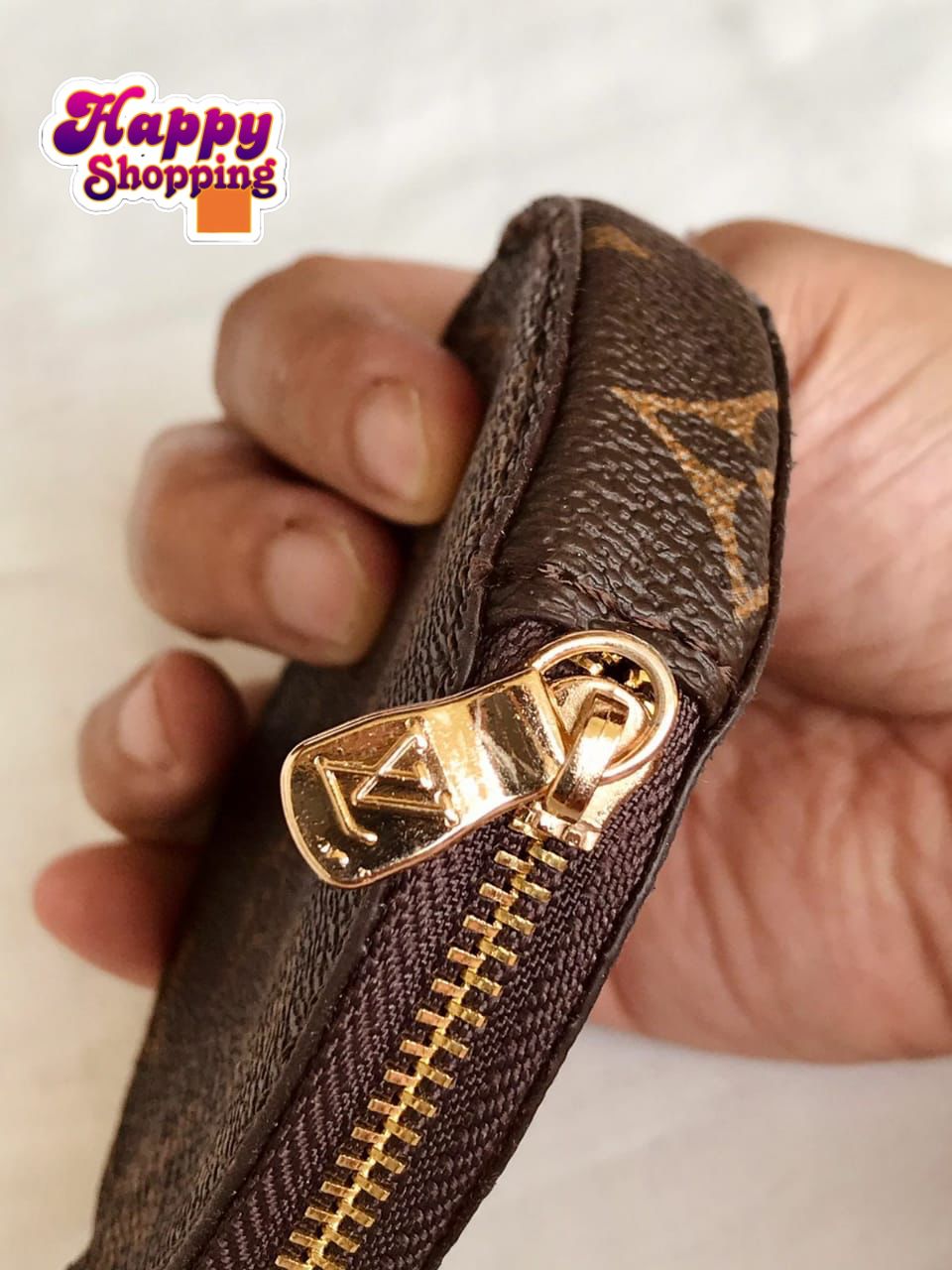 LV Signature Chain Crossbody Bag – With Coin Pouch & Wide Strap