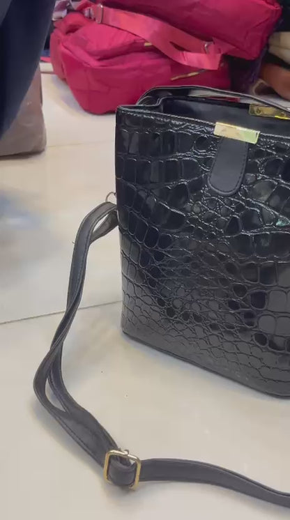 Imported-Look 3-Pocket Bag for Girls