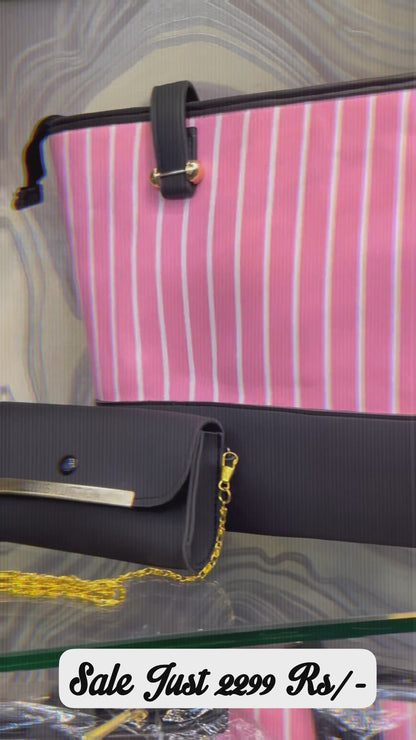 “Luxury 2-Piece Elegant Handbag & Clutch Set”