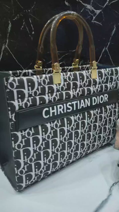 Christian Dior DD Monogram Tote Bag & Flat Slippers Set – Premium Collection
