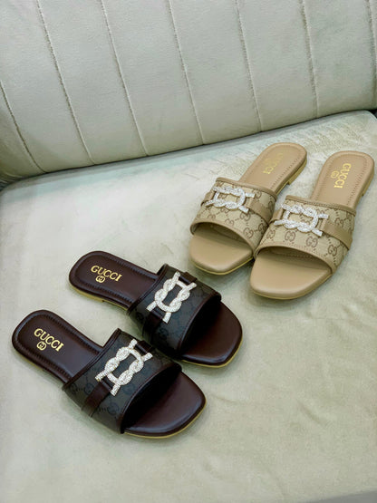 Gucci Inspired Flat Slippers