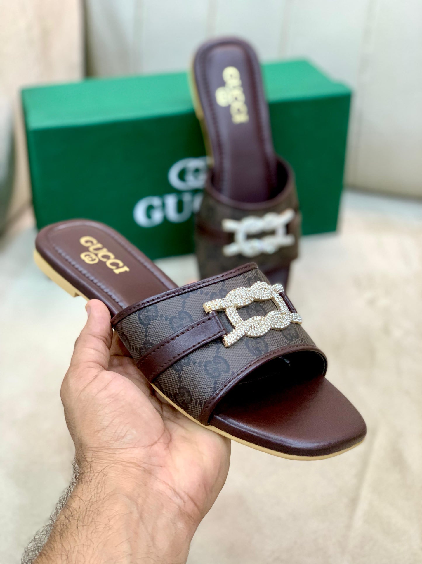 Gucci Inspired Flat Slippers