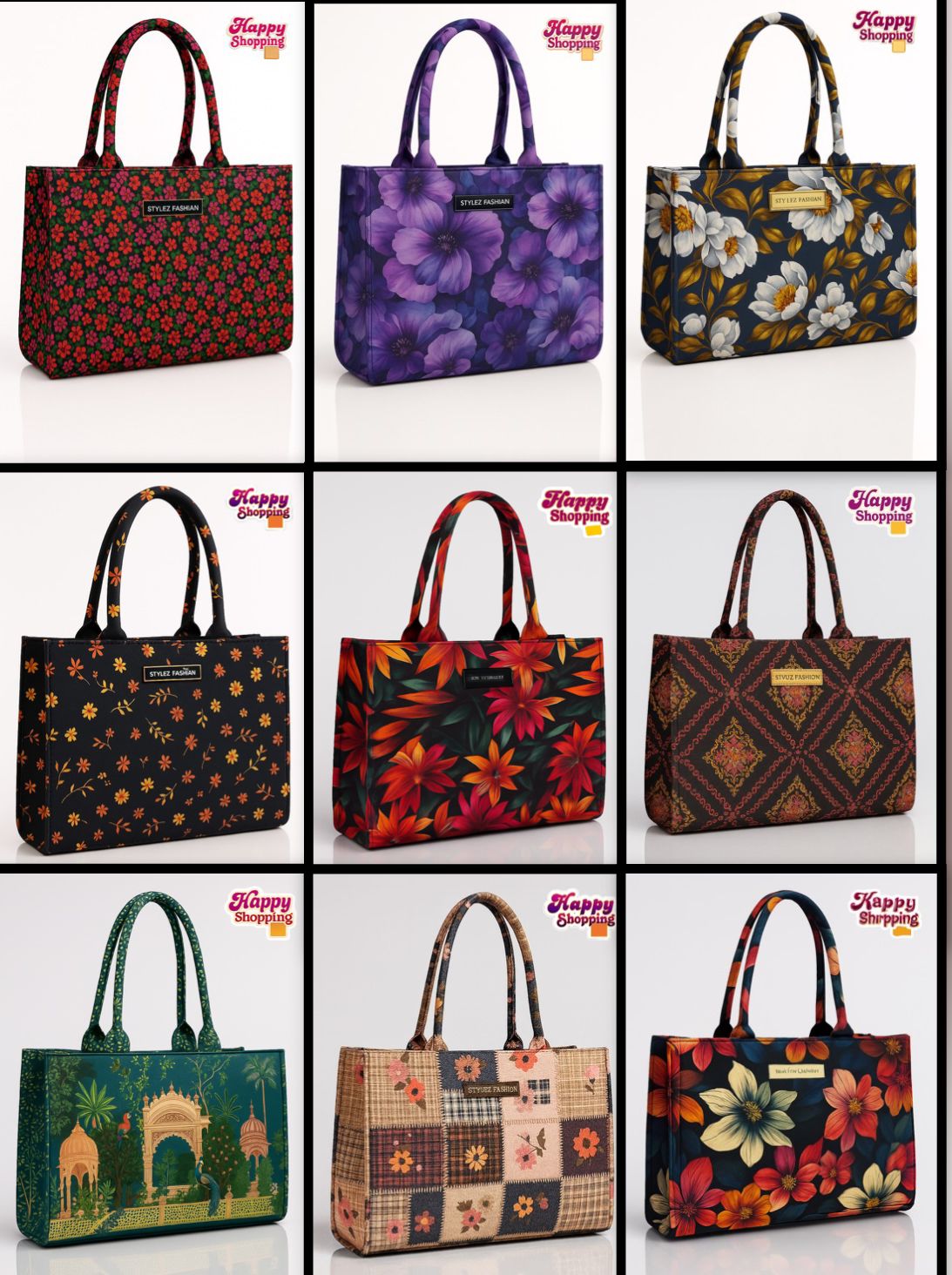 Stylez Fashion Canvas Printed Shoulder Bag